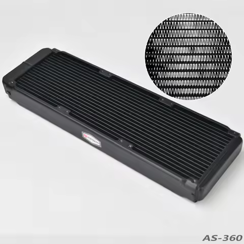 Syscooling AS360 aluminum radiator 36 mm thickness 360mm radiator install 3 fans with G1/4 thread