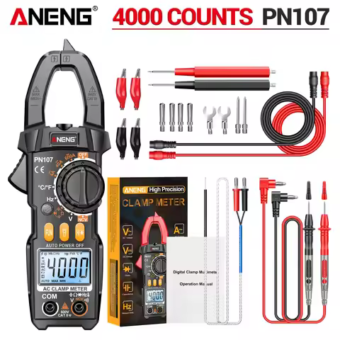 ANENG Digital Multimeter Clamp Meter PN107 Professional 600A AC Current Tester Ammeter Voltmeter wit