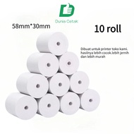 Thermal Paper 58x30mm Bulk Receipt Paper 58x30 10roll SUPPROT POS-58b/POS58A/MP-58A1/MP-58N/MP-58M/M