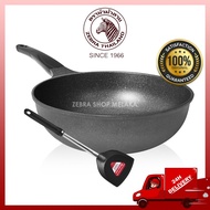 ZEBRA Stainless Steel 30cm High Perform Non-Stick Wok With Nylon Turner