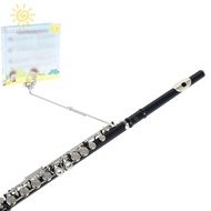 【SUNAGE】Portable Music Stand For WoodWind Instruments Flute Sheet Music Stand Silver【HOT Fashion】