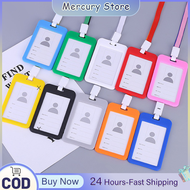 9 colors Double Sided ID Bus Card Holder Jacket Protector Case Vertical Transparent Plastic Card Hol