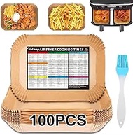 Air Fryer Liners, 100PCS Disposable Rectangle Air Fryer Parchment Paper Liners for All 8QT-10QT Dual
