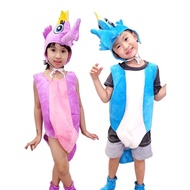 SG Local Seller Sea Creatures Theme Blue Sea horse Kids Costumes/Book Character/Earth Day/Children's Day