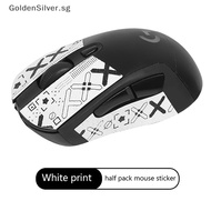 GoldenSilver Soft Comfortable Anti-skid Stickers For Mouse Lizard Skin Sweat Absorbent Sticker Compatible With Logitech G403 G603 G703 Mouse SG