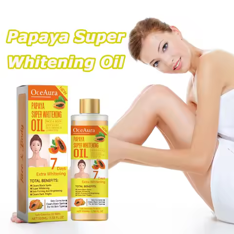 Papaya Whitening Body Oil Nourishing Brightening Skin Care Relaxing Muscle Smoothing Moisturizing Bo