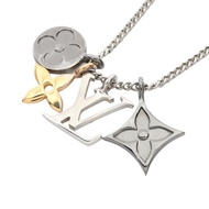 [Used] Louis Vuitton LOUIS VUITTON Necklace Pendant LV Instinct M00521 Stainless Steel GP (Gold Plat
