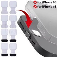 Type-C Metal Mobile Phone Dust Plug - Phone Jack Stopper - for iPhone15/16 Series - USB C Charging P