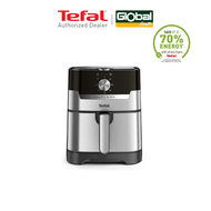 N2N_fashion TEFAL หม้อทอดไร้น้ำมัน 2in1 ขนาด 4.2 ลิตร รุ่น EY501D66 สีดำ-เงิน ปังสุด