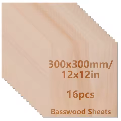 16/8/4/2pcs Basswood Board 12inch x 12inch x 0.08inch,2mm Laser Cut Wood,thin Basswood Craft Wood,DI