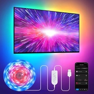 26.25ft RGB+IC LED Strip Lights for 75-100 Inch TV, Backlight Behind TV with Music Sync, Bluetooth A