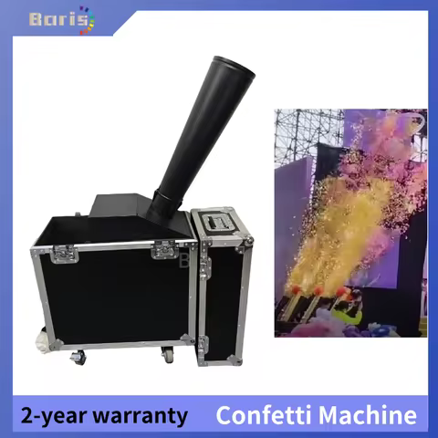 0Tax CO2 Confetti Cannon Machine Full Color Paper Launcher Rainbow Effect Jet Blaster Professional S