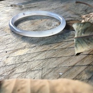 【Lost and find】天然 和田玉 紫羅蘭 白 青花 手鐲 56