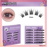 HUISHU Self Adhesive Eyelashes, Self Adhesive Soft Lash Individual Clusters Glue-free Lashes, Press-