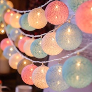 Cotton Thread Ball Lantern String LED Star Light Flashing String Light Bedroom Lighting Decoration Romantic Room Decoration Light party