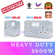 13AMP Metal Socket 15A Metal Clad Switched Socket BESI DOUBLE SWITCH SOCKET / DOUBLE METAL CLAD 铁壳 铁
