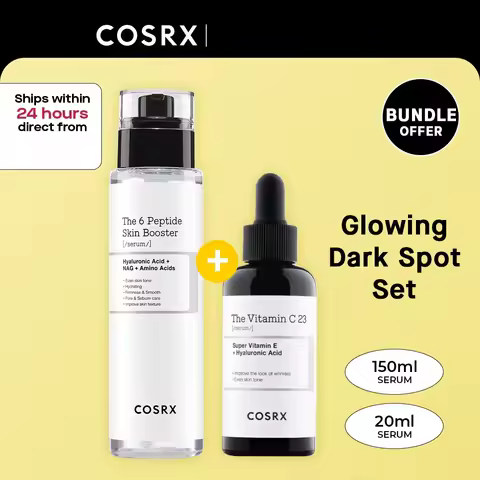 Brand New Cosrx Glowing Dark Spot Set The 6 Peptide Skin Booster Serum 150ml + Vitamin C 23 Serum