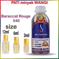 BACCARAT ROUGE540,BACCARAT RED,BACCARAT EXTRAIT MINYAK WANGI ASLI 100%original SAIZ 3ML-6ml-12ml BOT