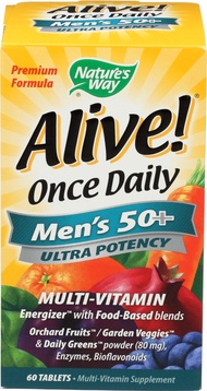 Nature'S Way Alive Once Daily Men's 50 Plus Multi-Vitamin - 60 Tablets (Pack of 3)