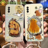 SOMEDAYMX Mobile Phone Holder, Capybara Expandable Cell Phone Holder, Capybara Mobile Phone Holder Foldable Cute Cartoon Phone Airbag Stand Home
