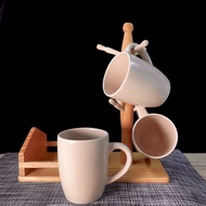 Mug Tree Wooden Mug Holder Kitchen 6 Holder Mug Rack Cup and Saucer Rack Tea Set Storage Rack