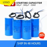 (ZTOOLS) 250V 330V Motor Starting Capacitor CD60 Condenser Kapasitor 100UF/150UF/200UF/250UF/300UF/4