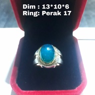 Bacan doko kristal asli Ternate ring perak