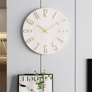 Wall Clock Household Clock Wall Clock Wall Clock Living Room Wall Clock Bedroom Mute Clock Minimalist Style Art Quartz Clock Perforation-Free 30cm