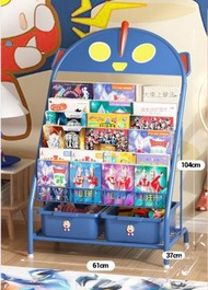 全城熱賣 - 兒童書架置物架落地繪本架可移動家用鐵藝玩具收納架簡易寶寶書櫃