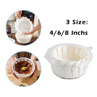 4/6/8 Inch Cake Paper Mould Cake Pan Liners Parchment Paper Liner Disposable Release Mousse Cake Pap