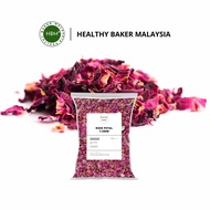 Rose Petal 1-2mm / 4-6mm 1KG / Dried Rose Petals / Kelopak Bunga Ros Kering / Healthy Baker Malaysia