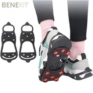 BENEKIY 1 Pair Ice Gripper Spike, Spike Universal Shoes Crampons,  5/8 Teeth Anti-Slip Spike Grips C