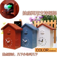 Nordic Simple Clock Living Room Creative Time Signal Clock Bedroom Noiseless Children's Goo Bird Seat Clock Cuckoo Wall Clock