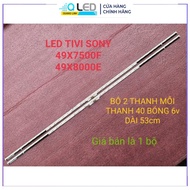 THANH LED VIỀN TIVI SONY 49X7500F 49X8000E 49WE755 49W660E HÀNG MỚI 100% BỘ 2 THANH MỖI THANH 40 BÓN