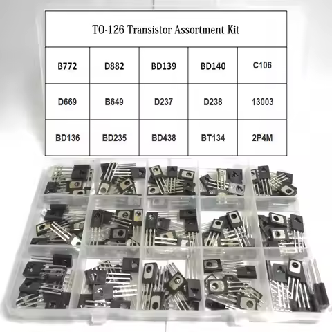 150pcs TO-126 Transistor Assortment Kit Pack B772 D882 BD139 BD140 C106 D669 B649 D237 D238 13003 BD