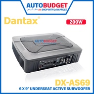 DANTAX DX-AS69 6x9" Active Subwoofer 200W 6x9inch Active Underseat Subwoofer Universal Built In Amplifier Car Woofer