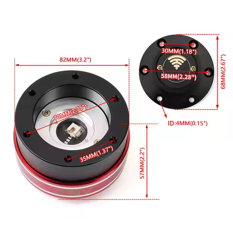 MUGE-6 Hole Racing Simulator Game Steering Wheel Quick Release Hub Adapter 70MM For MOZA Simagic M10