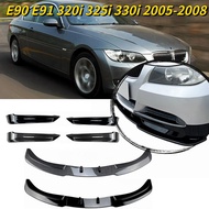 5PCS For BMW 3 Series E90 E91 Car Front Bumper Lip Splitter Diffuser Body Kit Spoiler Bumper Guard Protector 2005-2008 T