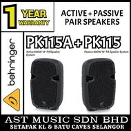 Behringer PK115a Active PA Speaker System with PK115 Passive PA Speaker System