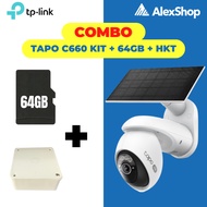 Tapo C660 KIT + 64Gb Card, Rotating Multi-Purpose AI Camera, 10,000mAh Battery, With Solar Shower