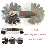 Screw Pitch Gauge 52blade MM & INCH / Thread Gauge / Screw Pitch Gauge 52blade MM & INCH / Alat Ukur
