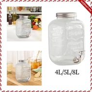 [leipupa] Glass beverage dispenser, water dispenser, lemonade glass with lid, glass