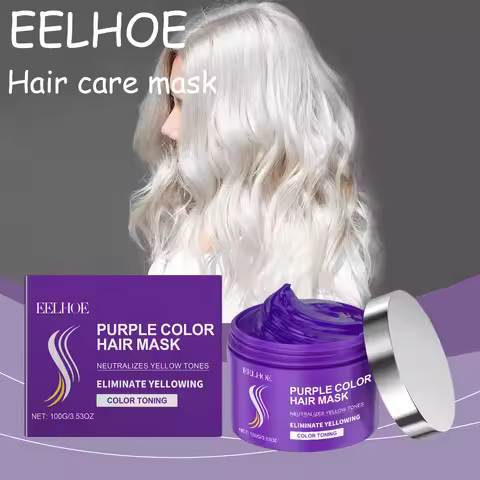EELHOE Keratin Hair Mask Remove Yellow Color Restoring Hair Luster Moisturizing Nourishing Improve T