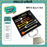 C Tuning fork set Colorful Tuning Fork Set Gift Box, Set of Six128 256 512 1024 2048Tuning fork6Grou