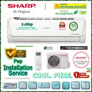 Sharp 1.0hp Inverter Air Conditioner AHX10BED & AUX10BED J-Tech Inverter ((5 Star Energy Rating))