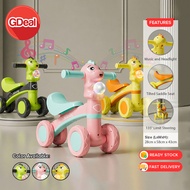 GDeal Children Scooter 4 Wheel Balance Bike Baby Walker 1 to 3 Year Old Music Headlight Pedal Basika