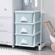 Yeya也雅 雲朵小屋多功能三層收納櫃(附輪)-DIY-多色可選