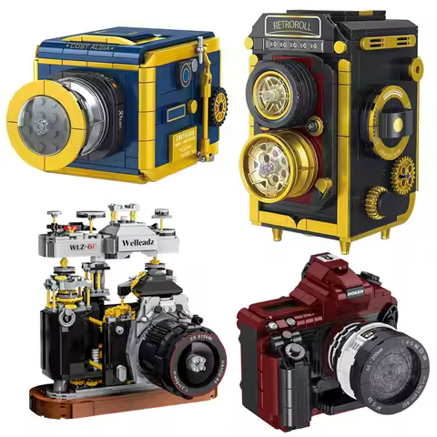 City Hasselblad 503cx Camera Digital SLR Retro Twin-lens Reflex Camera Model Building Blocks DIY Bri