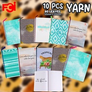 FCI 685 Notebook w/ Yarn Assorted Design (YARN)  80 Leaves For Highschool/College Notebook Use  Sold