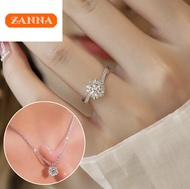 silver original italy 925 Star wish full diamond zircon ring for women gift